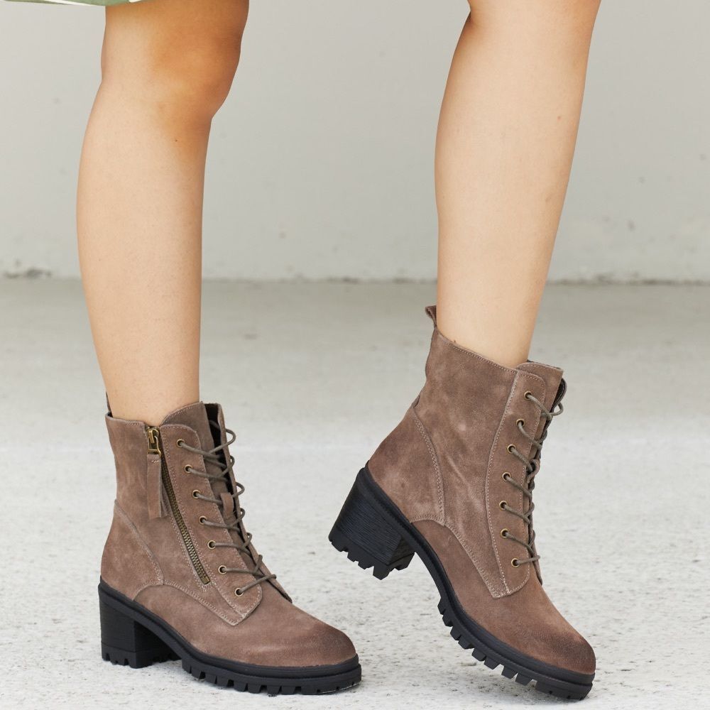 Legend Searching for Love Burnished Zip-Up Combat Booties
